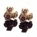 Rosenohrstecker in Silber goldplattiert, Atelier Schmuck Design Objekte