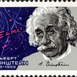 Albert_Einstein_1979_USSR_Stamp Albert Einstein gewidmete Briefmarke der UdSSR, 16. März 1979