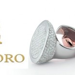 Titelbild-Al Coro Gioia Ring aus 750/- Weißgold mit 255 weißen Brillanten & Ring aus 750/- Roségold mit 271 braunen Brillanten
